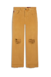 Calça White Denim Ii Slouch Vista de Botao Whisky