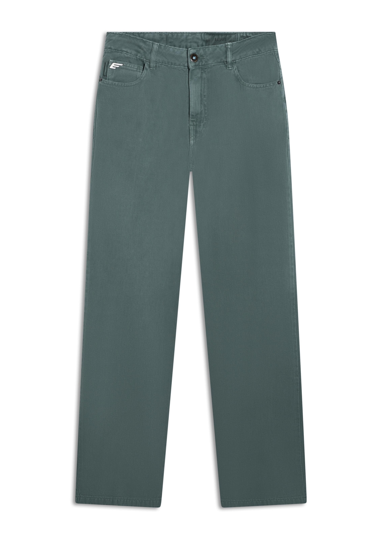 Calça White Denim Iii Low Rise Reta 5 Pocket Verde Army