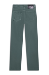 Calça White Denim Iii Low Rise Reta 5 Pocket Verde Army