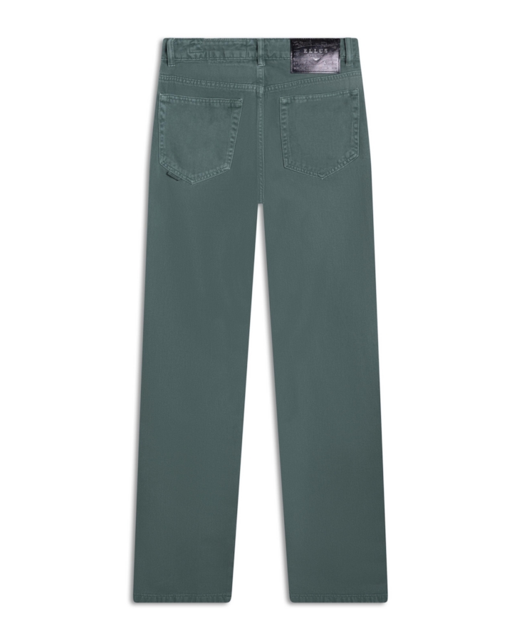 Calça White Denim Iii Low Rise Reta 5 Pocket Verde Army