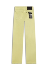 Calça White Denim Reta Pedras Citrus