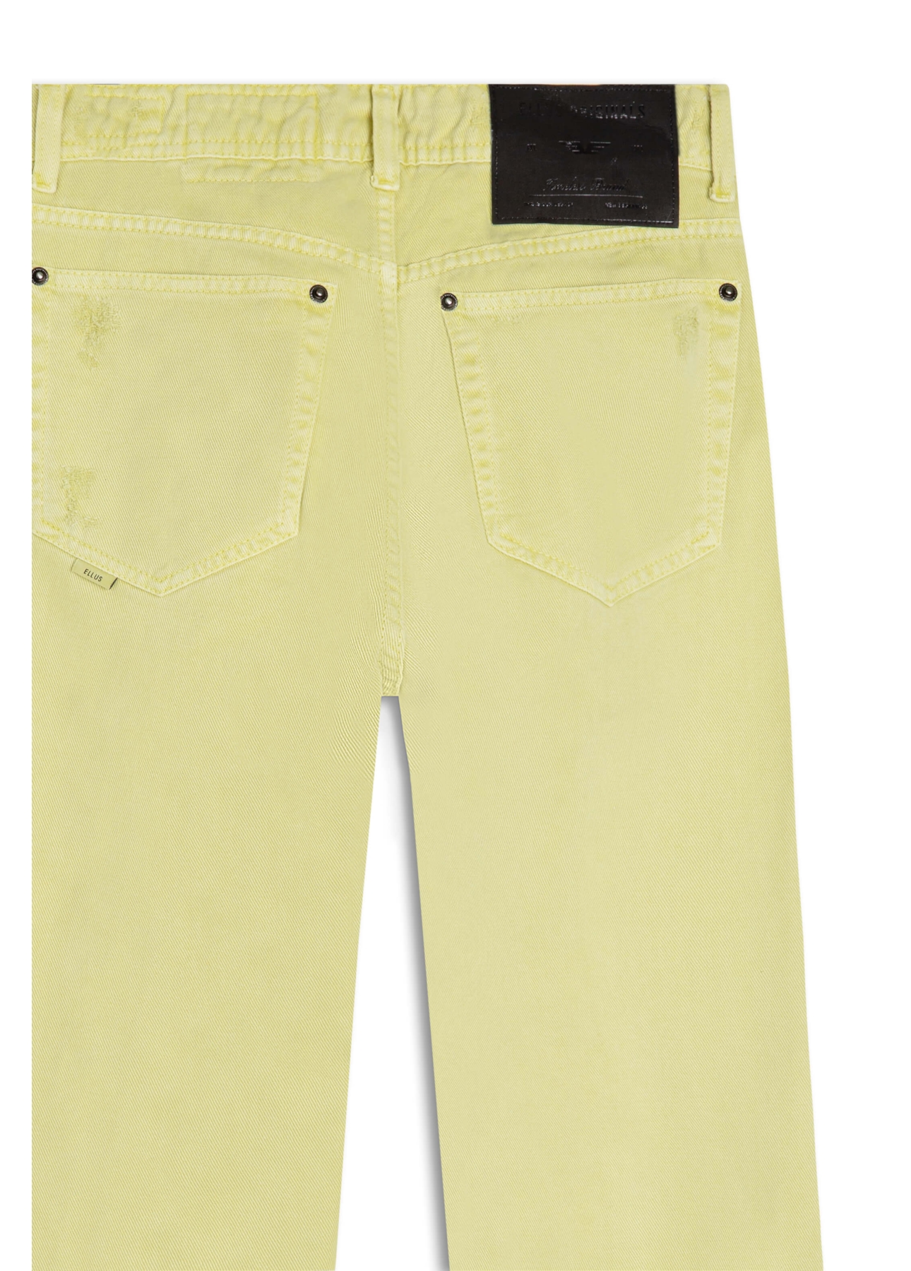 Calça White Denim Reta Pedras Citrus