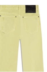 Calça White Denim Reta Pedras Citrus