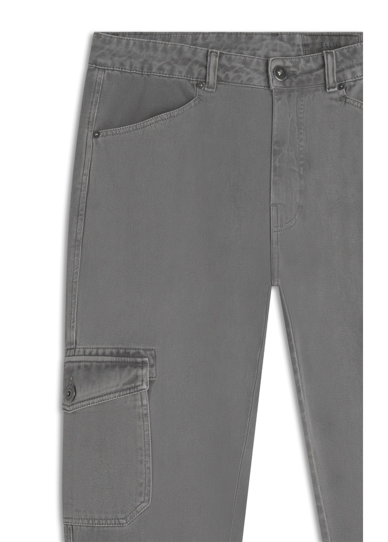Calça White Denim Slim Cargo Cinza