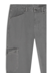 Calça White Denim Slim Cargo Cinza