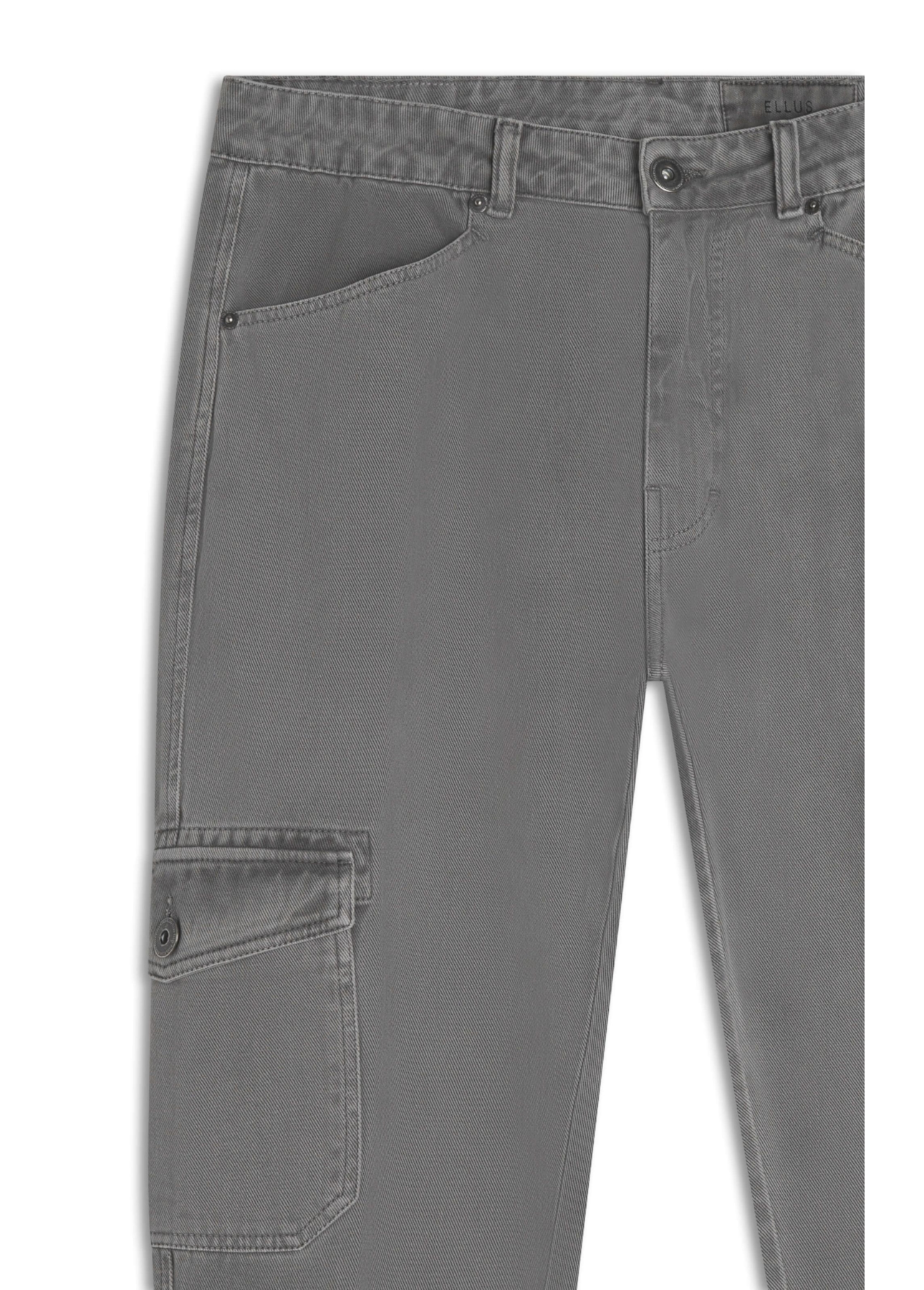 Calça White Denim Slim Cargo Cinza