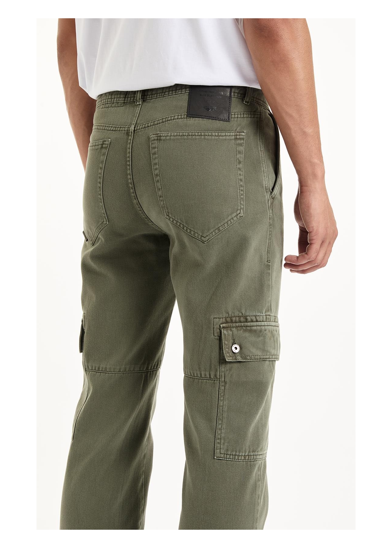 Calça White Denim Straigth Verde Escuro