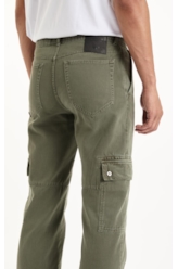 Calça White Denim Straigth Verde Escuro