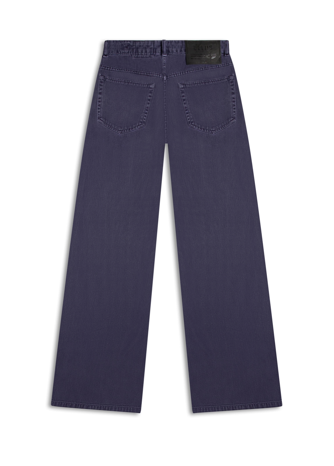 Calça White Denim Wide Leg Purple Blue