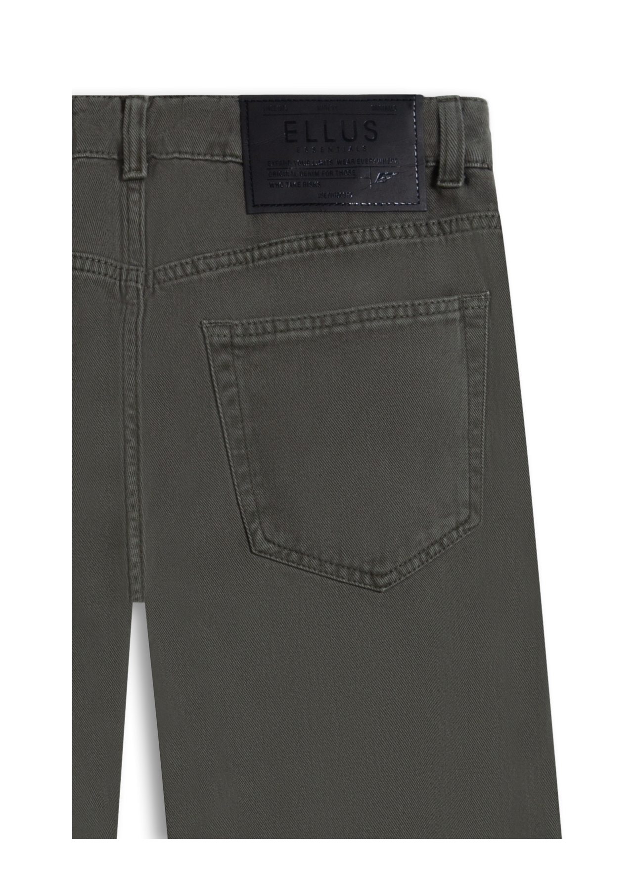 Calça White Denim Wide Leg Verde Escuro