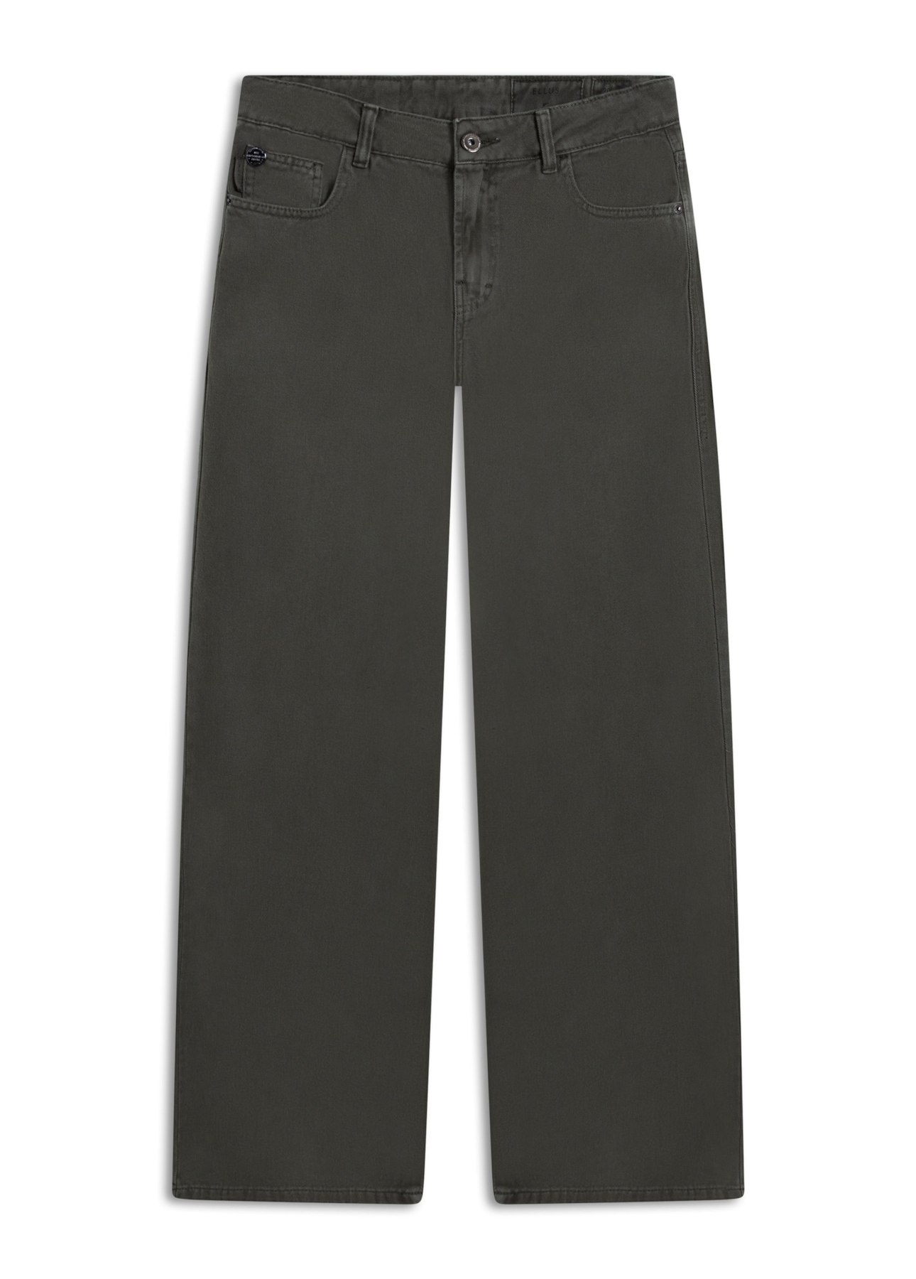 Calça White Denim Wide Leg Verde Escuro