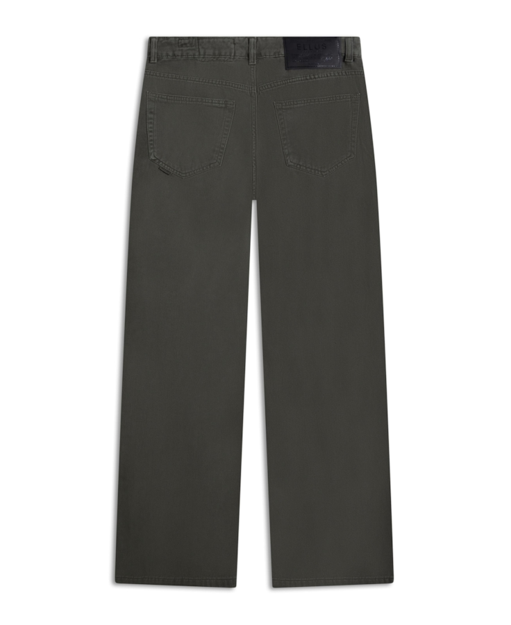Calça White Denim Wide Leg Verde Escuro