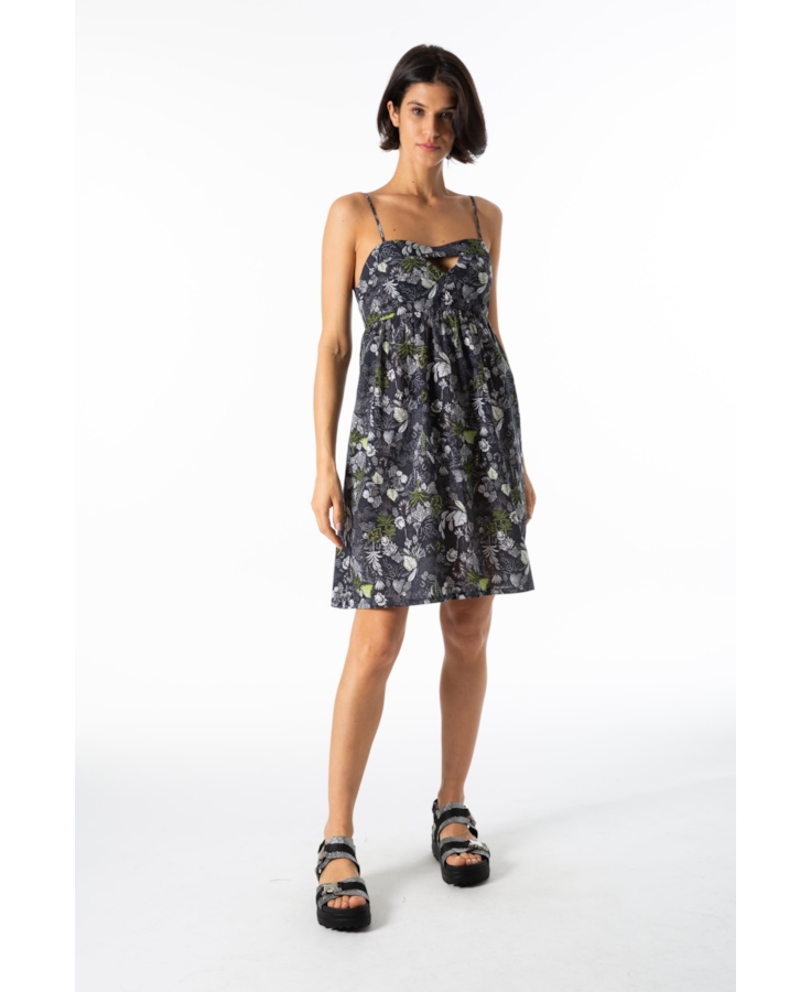 Cambraia Petit Palm Ruching Curto Padrao 1