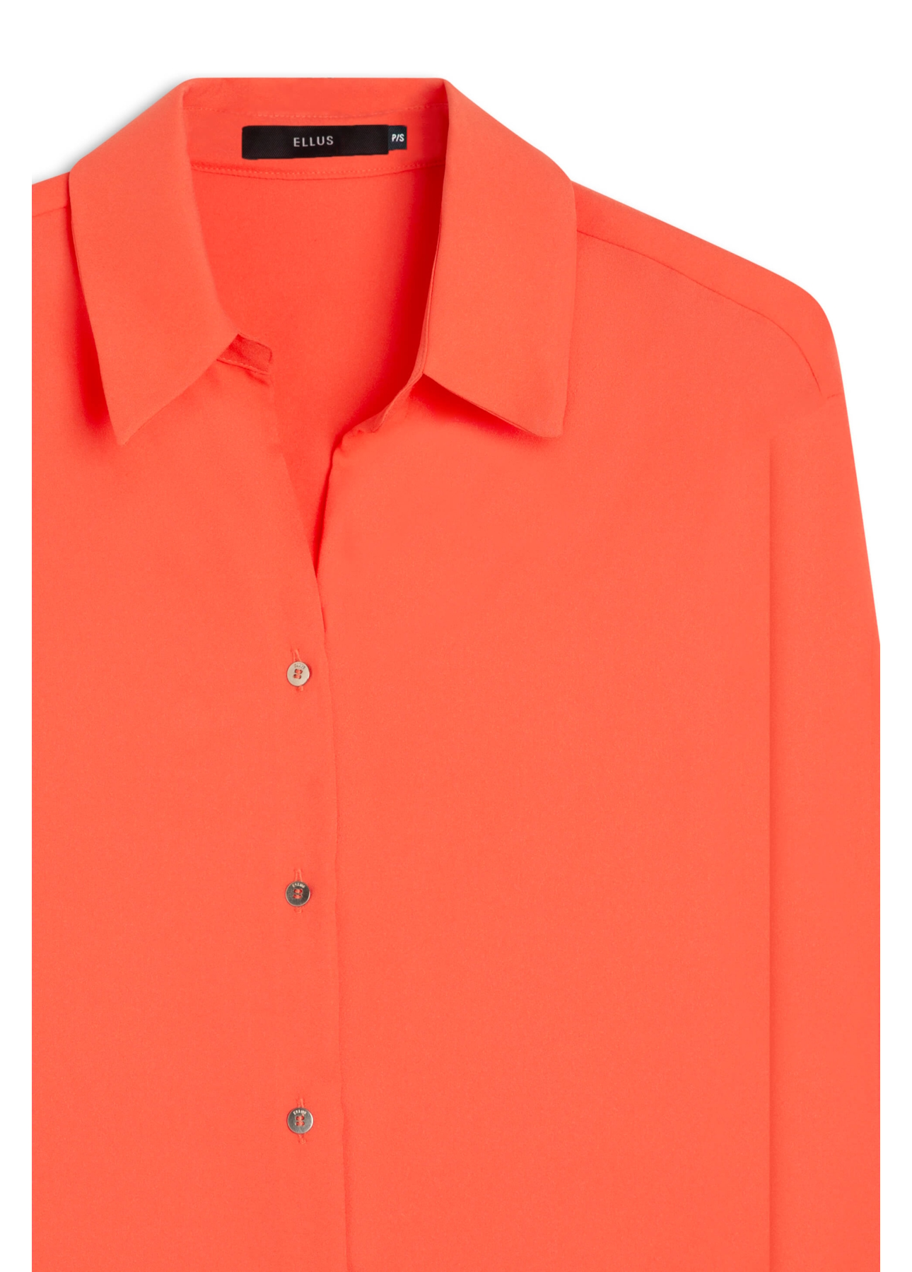 Camisa Acetinada Long Shirt Coral