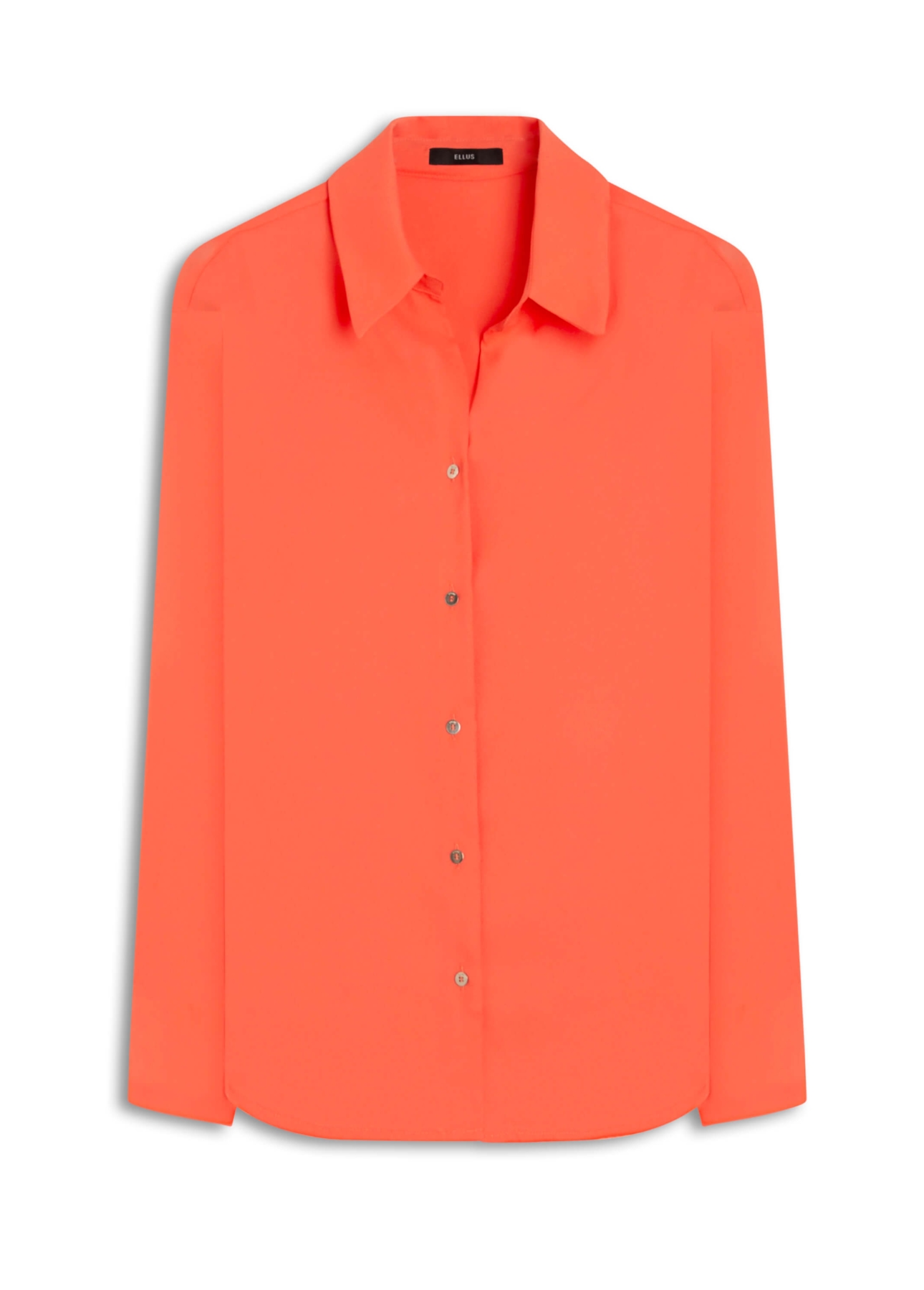 Camisa Acetinada Long Shirt Coral