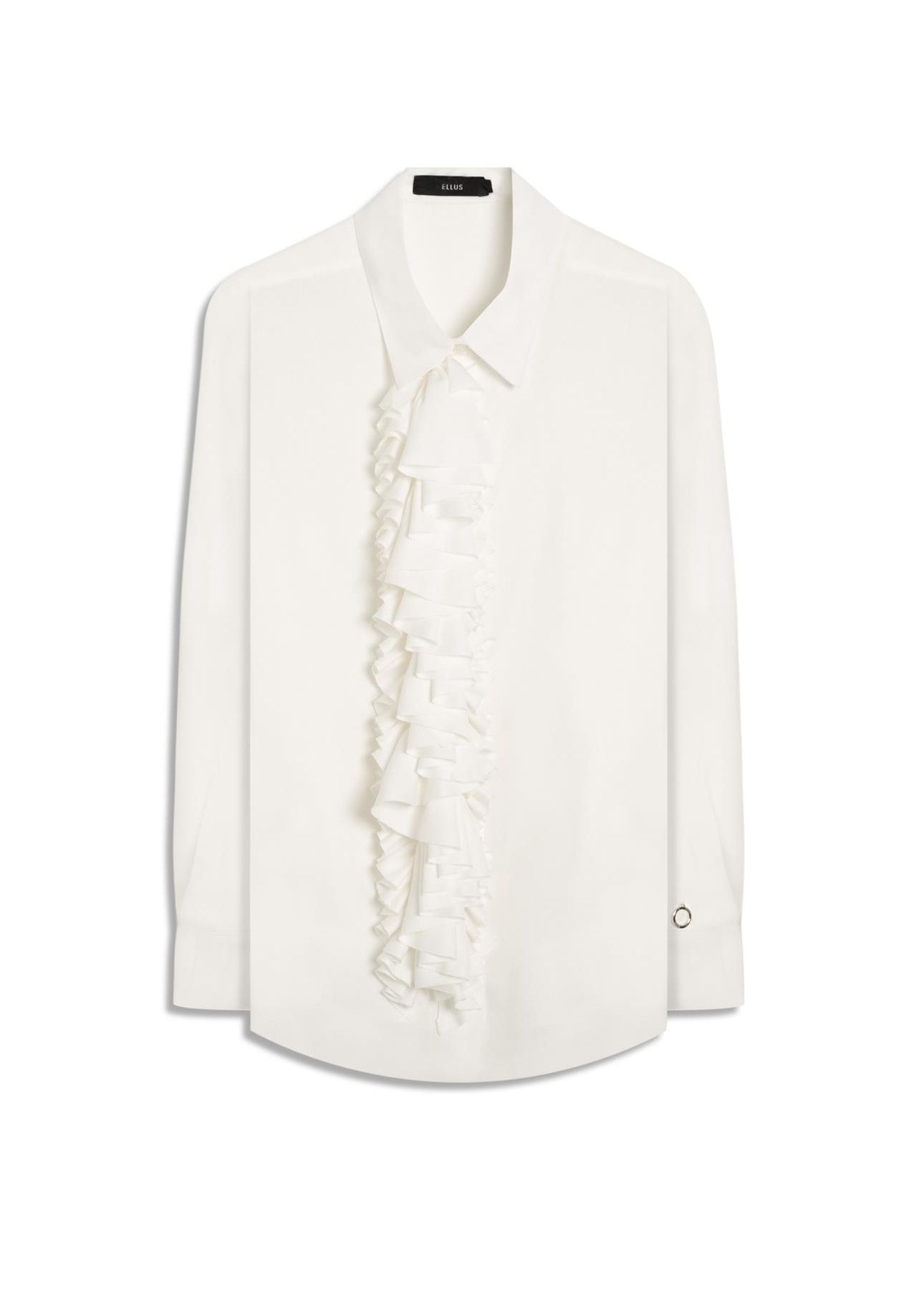Camisa Affinity Ruffle Pepit Off White