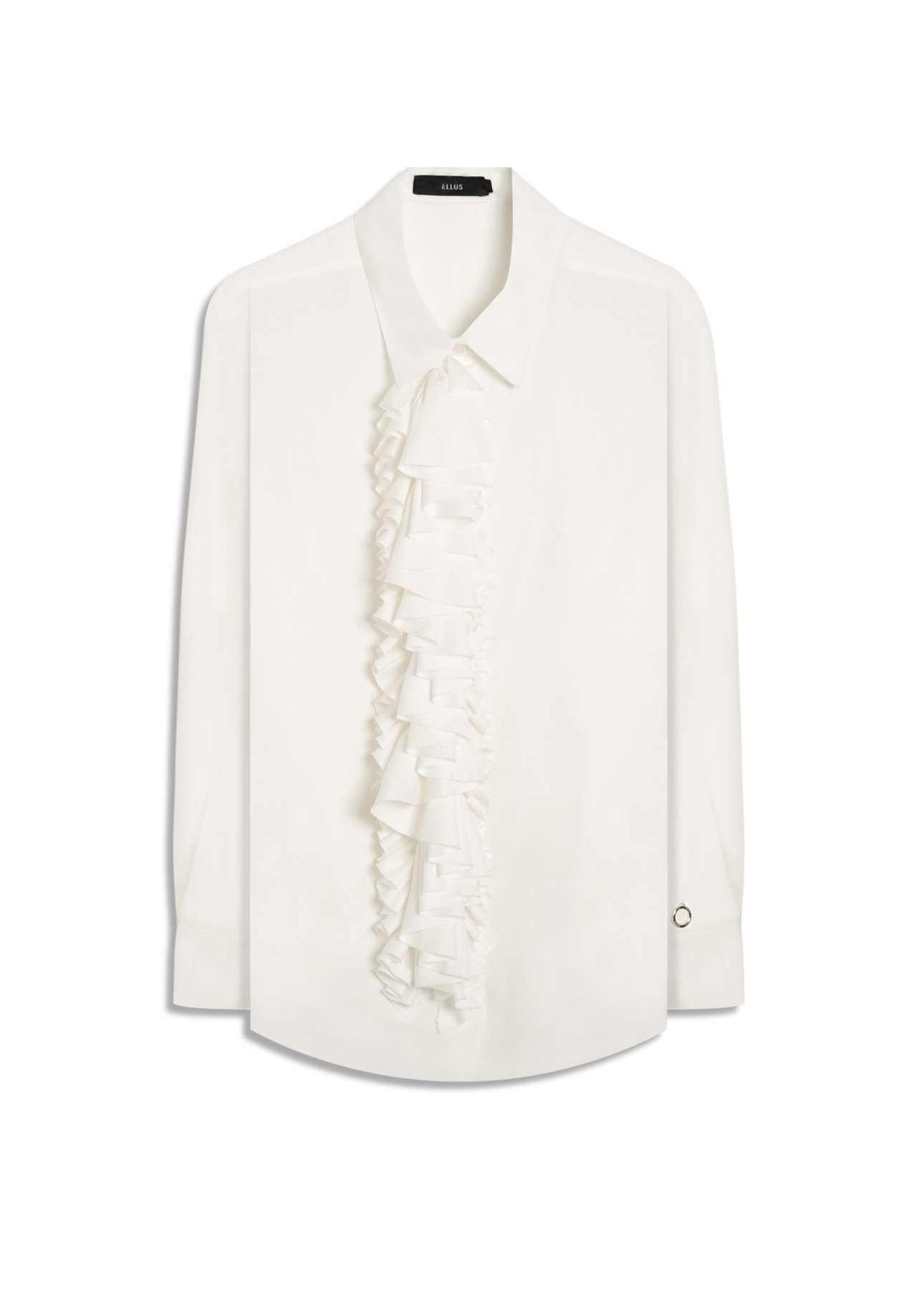 Camisa Affinity Ruffle Pepit Off White