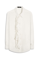 Camisa Affinity Ruffle Pepit Off White