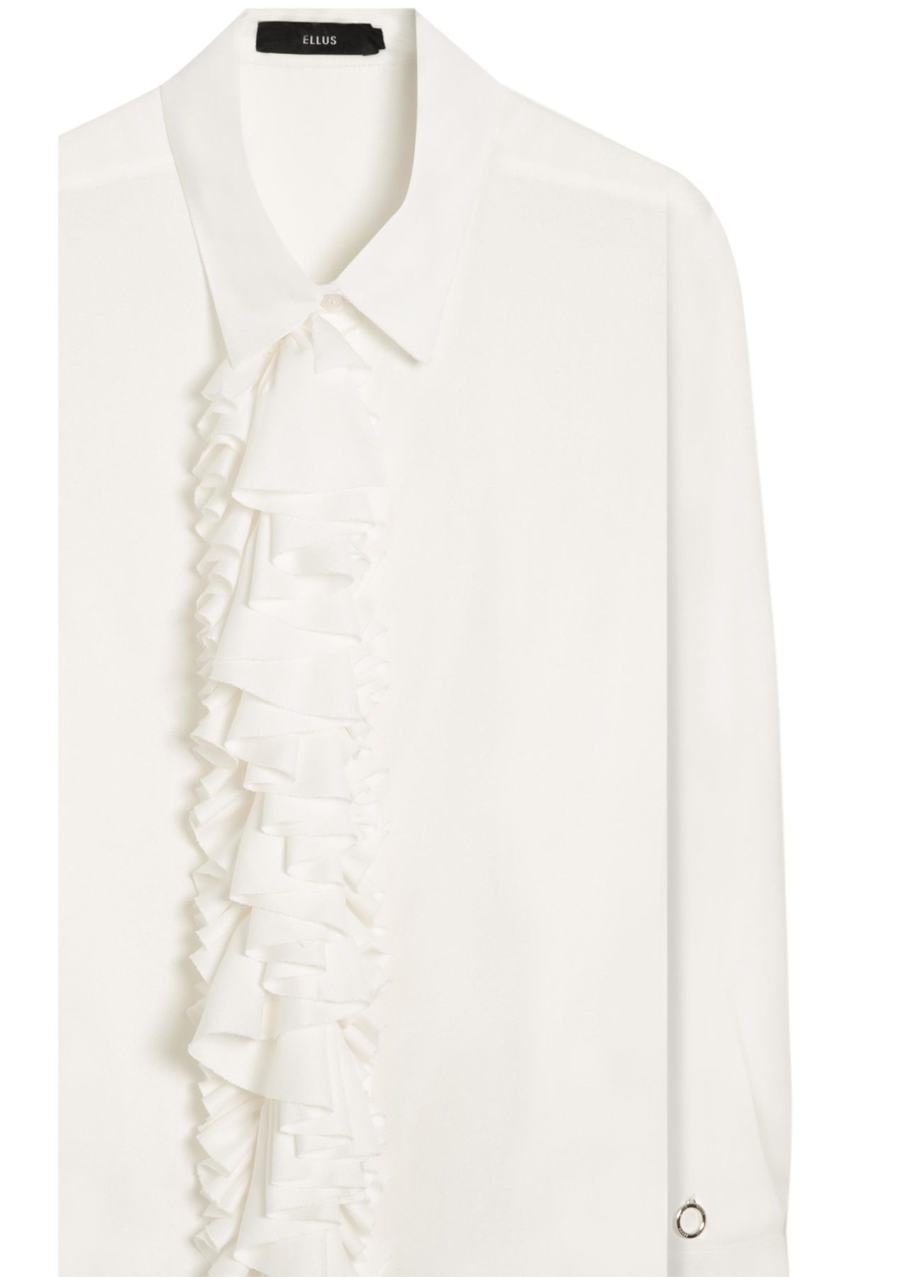 Camisa Affinity Ruffle Pepit Off White