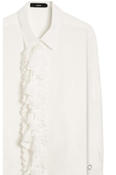 Camisa Affinity Ruffle Pepit Off White