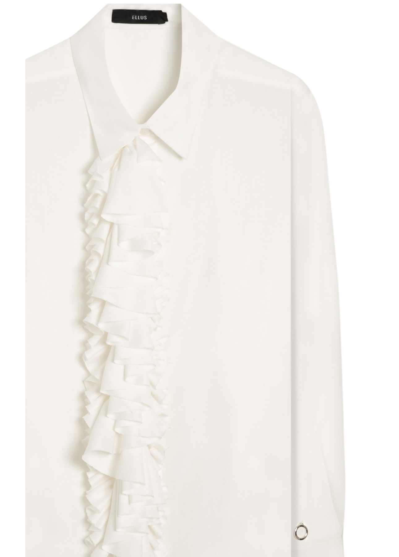 Camisa Affinity Ruffle Pepit Off White
