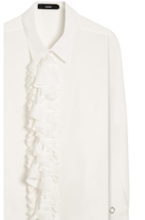 Camisa Affinity Ruffle Pepit Off White