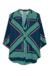 Camisa Beta Geometrico Raglan Long Shirt Padrao 1