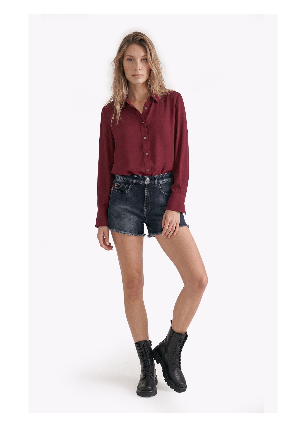 Camisa Beta Petit Dark Wine
