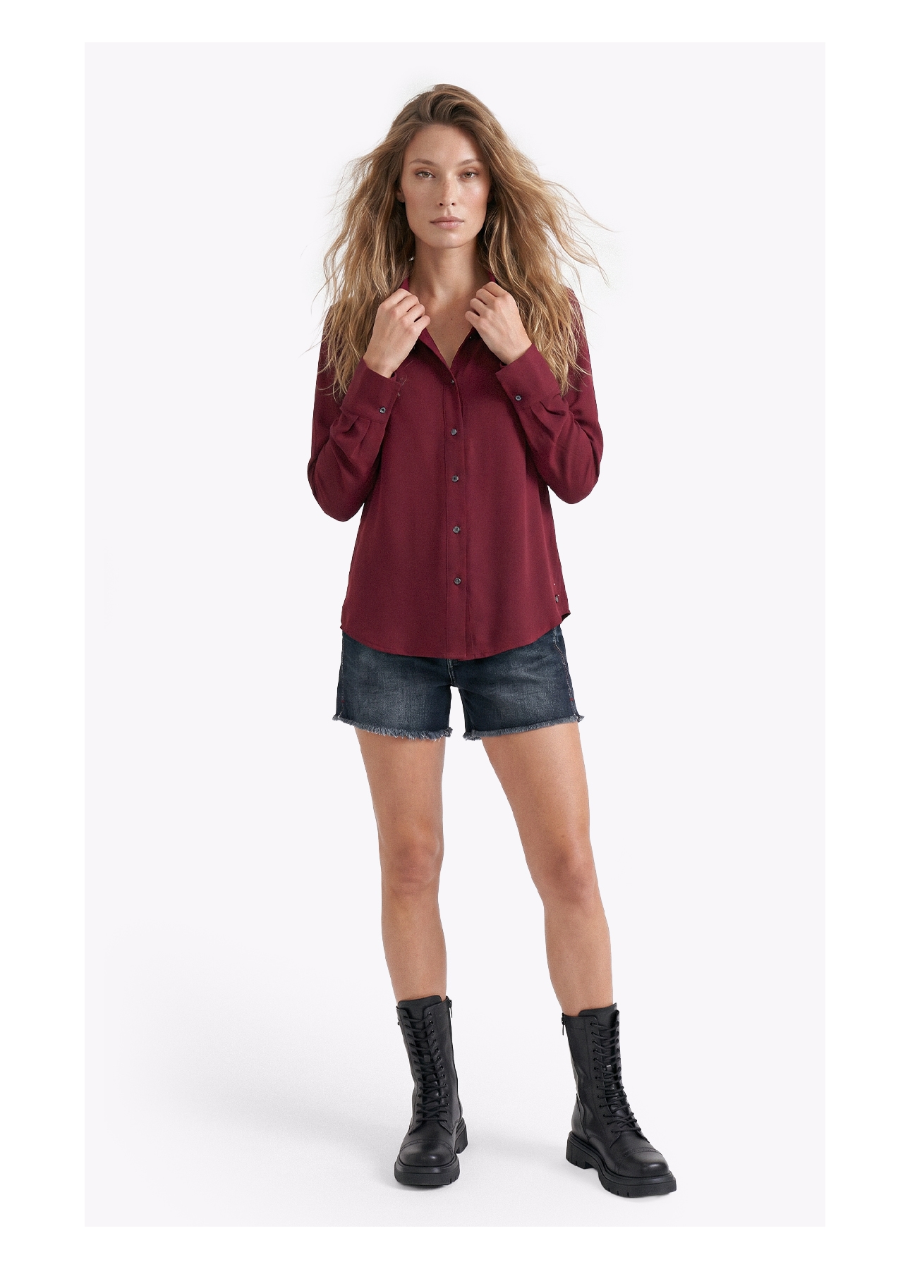 Camisa Beta Petit Dark Wine