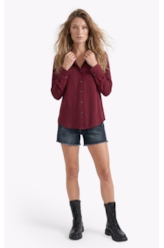 Camisa Beta Petit Dark Wine