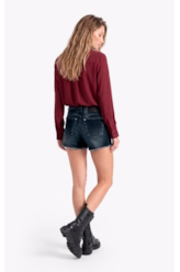 Camisa Beta Petit Dark Wine