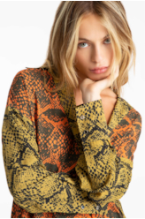 Camisa Beta Snake Scarf Amarelo