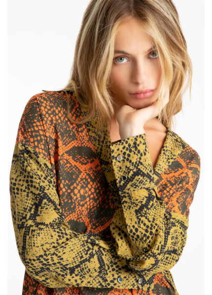 Camisa Beta Snake Scarf Amarelo