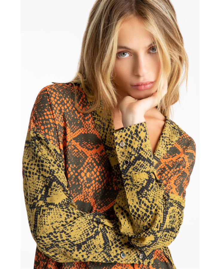 Camisa Beta Snake Scarf Amarelo