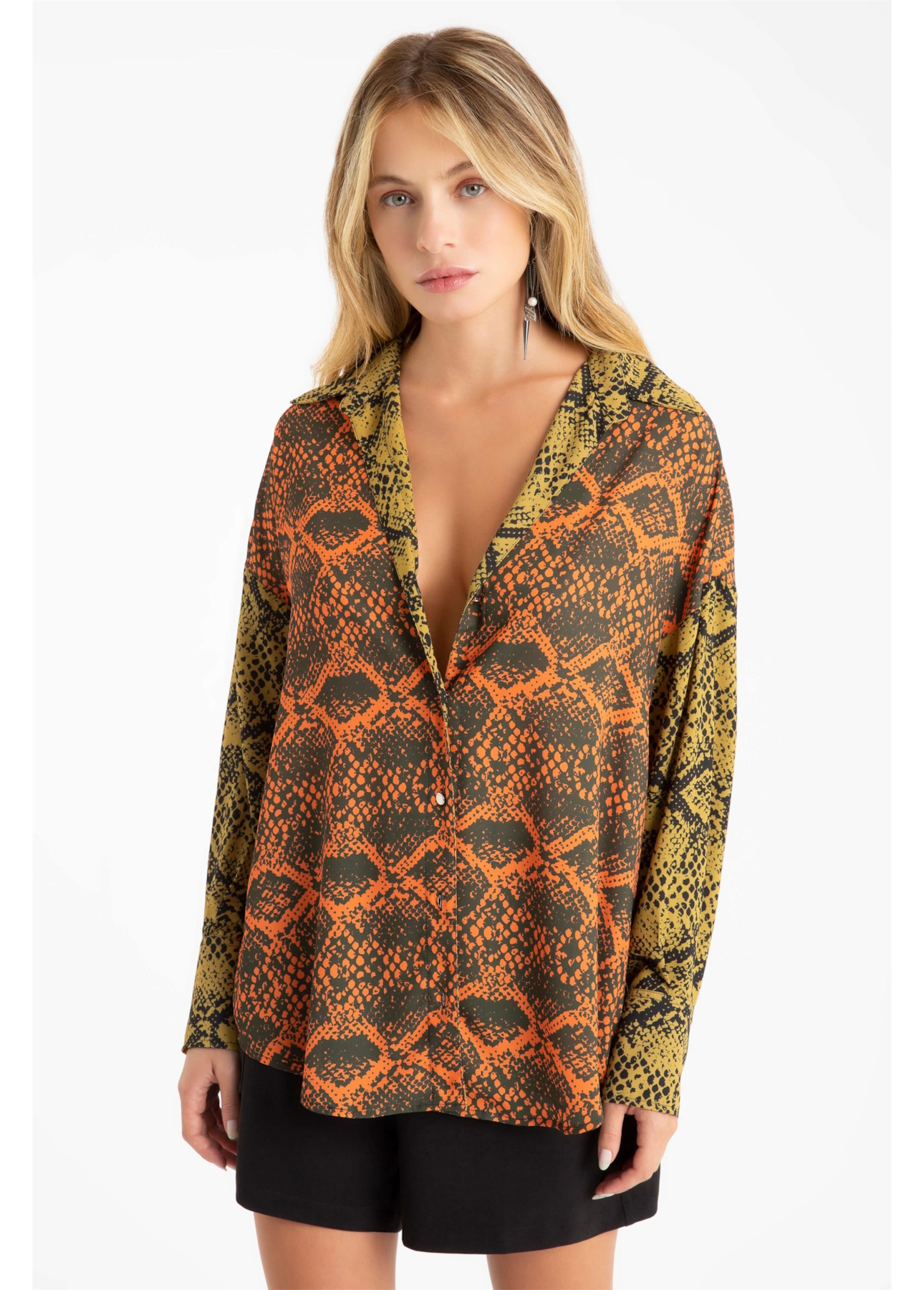 Camisa Beta Snake Scarf Amarelo