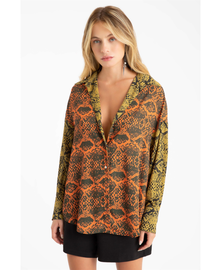 Camisa Beta Snake Scarf Amarelo