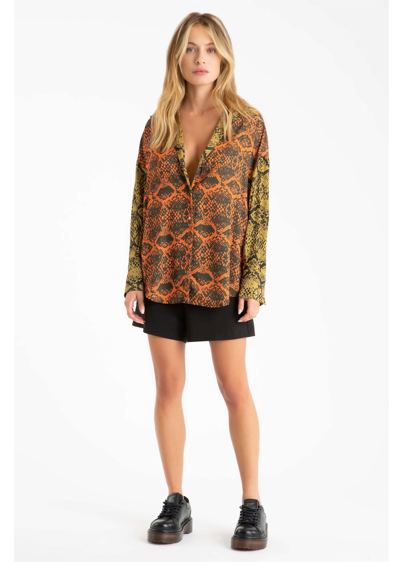 Camisa Beta Snake Scarf Amarelo