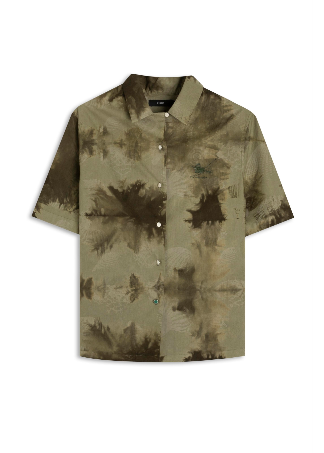 Camisa Blatt Tie Dye Americ Verde Petroleo
