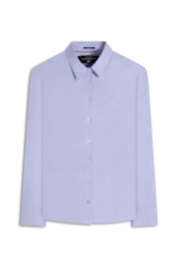 Camisa Camisa Tricoline Fil a Fil Slim Xangai Fusio Azul Seco