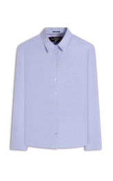 Camisa Camisa Tricoline Fil a Fil Slim Xangai Fusio Azul Seco