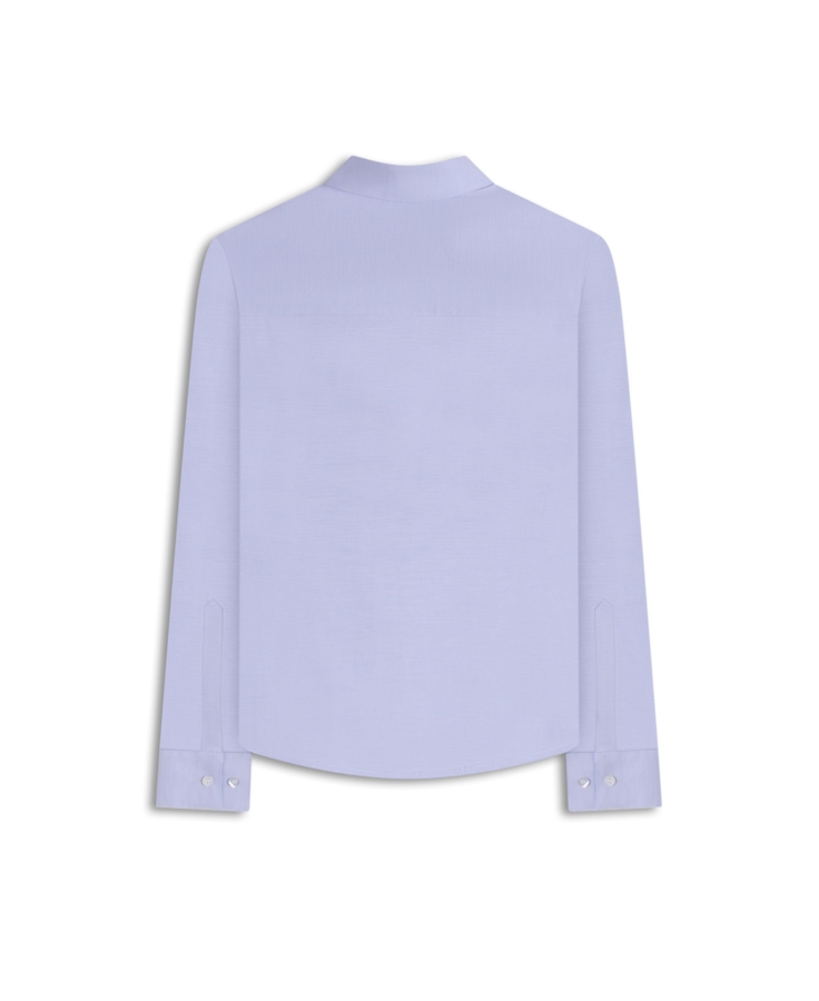 Camisa Camisa Tricoline Fil a Fil Slim Xangai Fusio Azul Seco