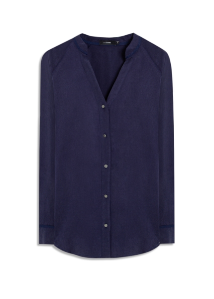 Camisa Chemise Raglan Marinho