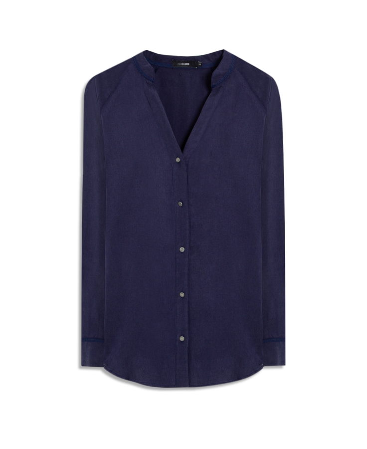 Camisa Chemise Raglan Marinho