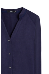 Camisa Chemise Raglan Marinho