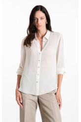 Camisa Chiffon Classic Ml Off White