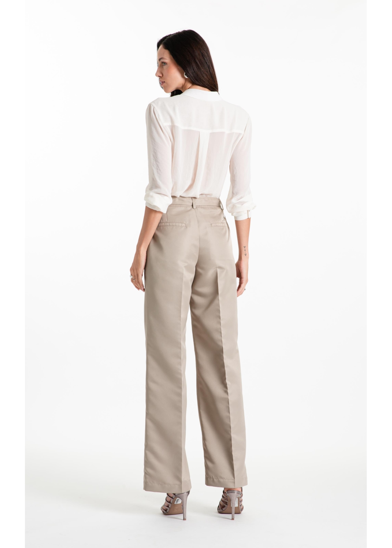 Camisa Chiffon Classic Ml Off White
