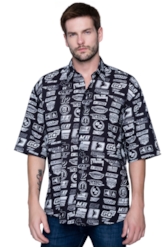 Camisa Classic Motorcycle Patches Padrao 1