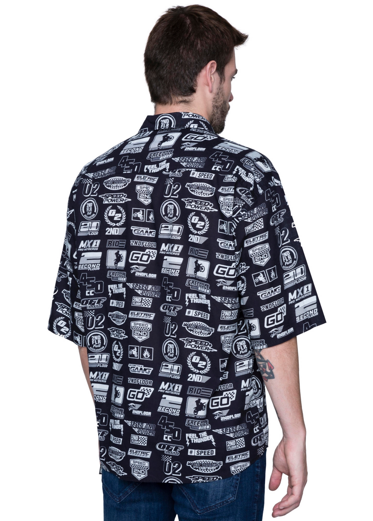 Camisa Classic Motorcycle Patches Padrao 1