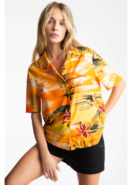 Camisa Color Garden Americ Laranja