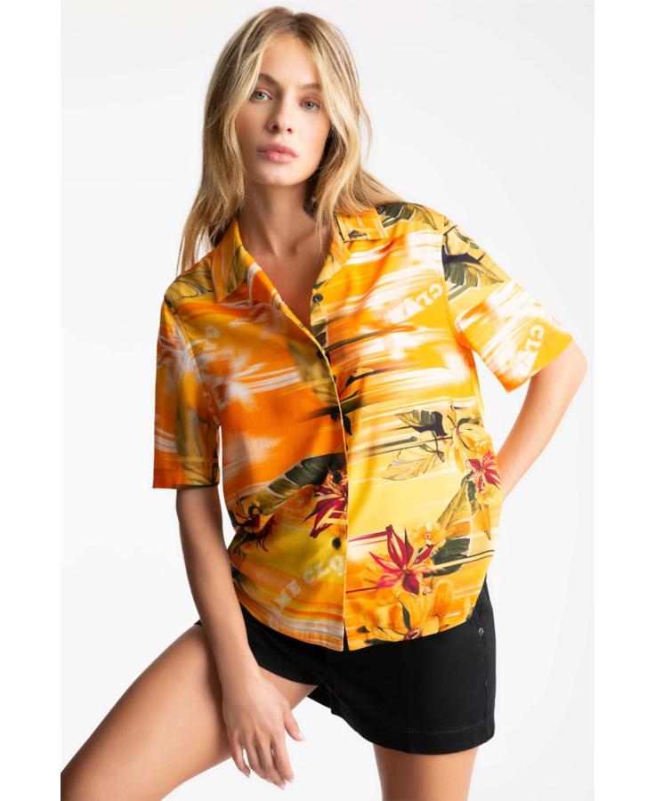 Camisa Color Garden Americ Laranja